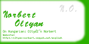 norbert oltyan business card